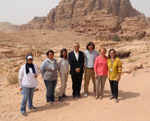  Key attendees at the AFCP launch event included, from left to right, Eman Abdalsalam (TWLCRM team member and Sela president), Elena Ronza (TWLCRM co-director), Ragini Gupta (U.S. Embassy Public Affairs Officer), Dr. Emad Hijazeen (PAP Commissioner), Dr. Glenn J. Corbett (ACOR Associate Director and TWLCRM Co-Director), Alice G. Wells (U.S. Ambassador to Jordan), and Barbara A. Porter (ACOR Director). Photo by Eric Barbee, U.S. Embassy Press Officer. 