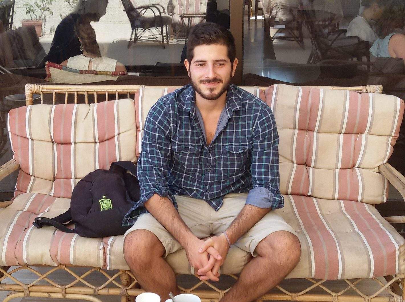 Jose on the ACOR Balcony in September 2015. Photo by Samya Kafafi. 