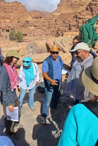Jehad Haroun with the Temple of the Winged Lions conservation team